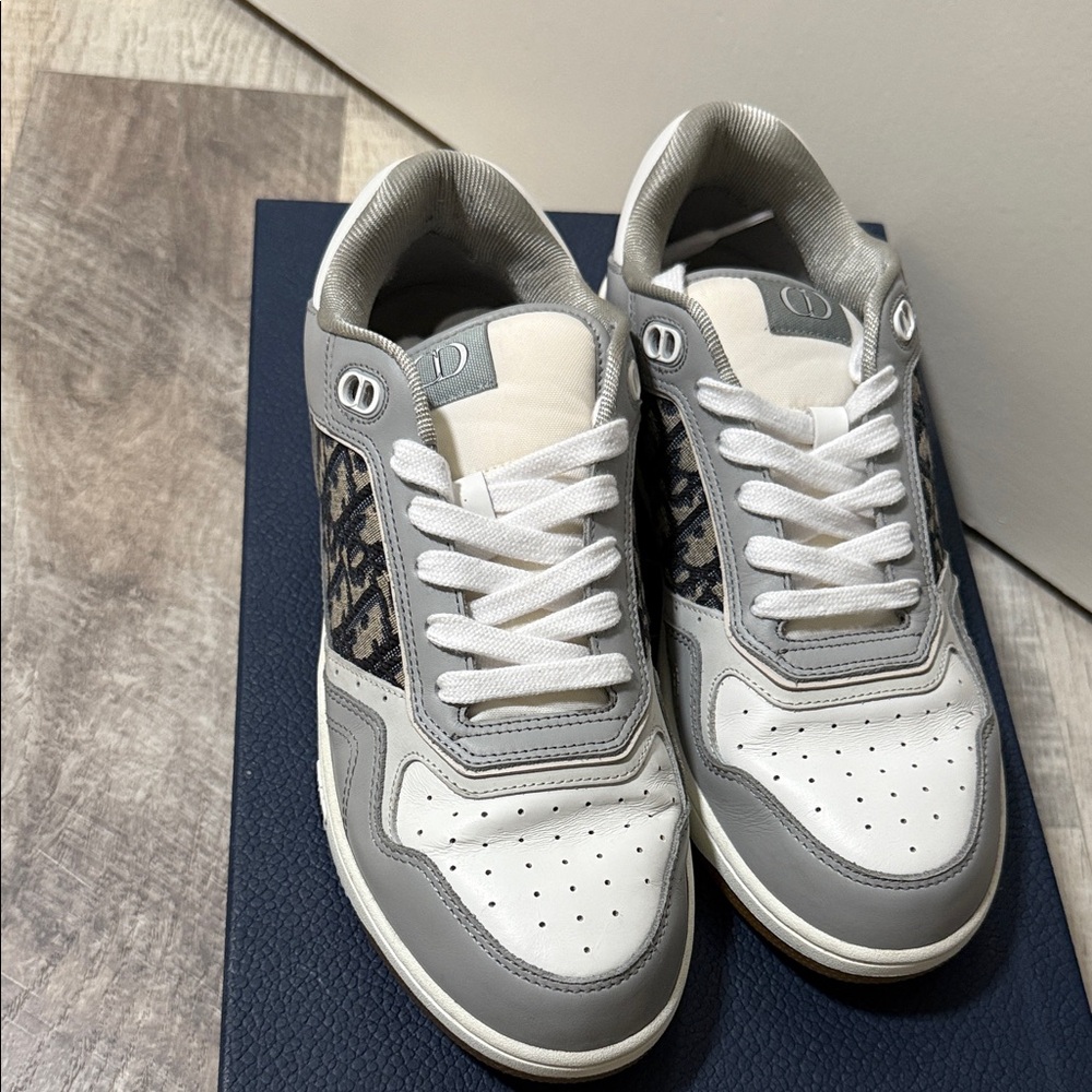 Dior Women's Gray and White Sneakers - Picture 1 of 7